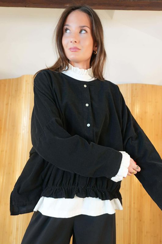 Cooper Needlecord Archie Top Black /5=